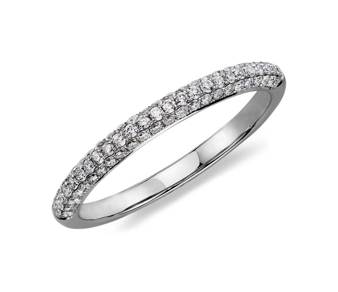 Original Empire 0 37 Ct Diamantband Ring In Weissgold Memoire