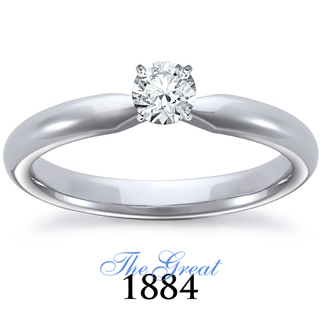The Great 1884 - 0,30 ct Diamantring in Weissgold