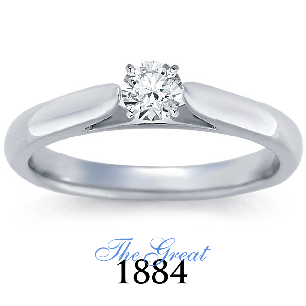 The Great 1884 - 0,20 ct Diamantring in Weissgold