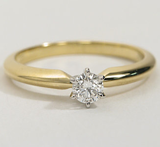 Original Empire 0,20 ct Diamantring in Gelbgold - sofort verfügbar