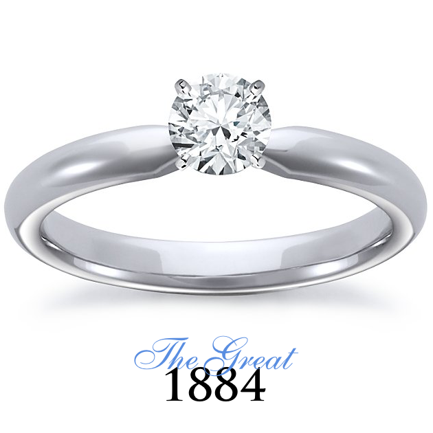 The Great 1884 - 0,40 ct Diamantring in Weissgold