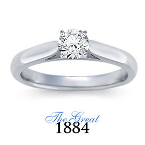 The Great 1884 - 0,50 ct Diamantring in Weissgold