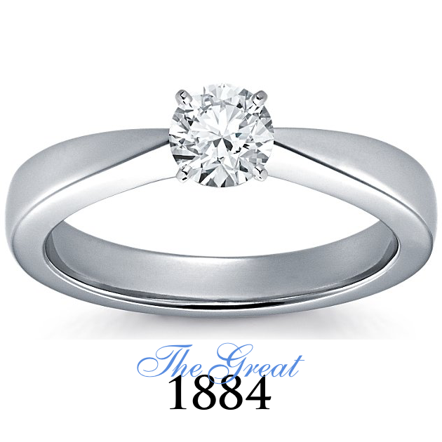 The Great 1884 - 0,50 ct Diamantring in Weissgold