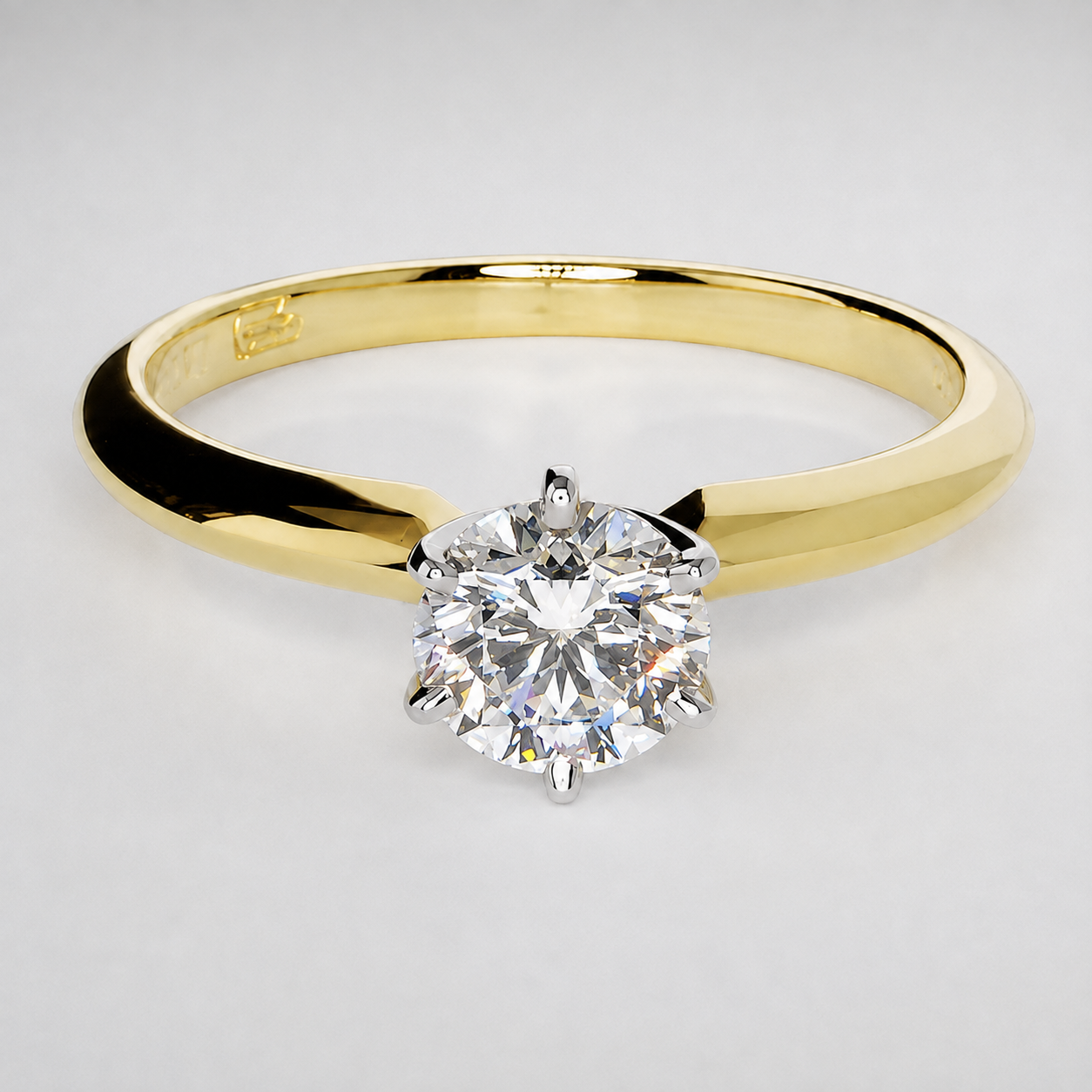 Original Empire 0,50 ct Lab-Grown Diamantring in Gelbgold - sofort verfügbar