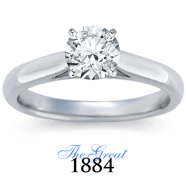 The Great 1884 - 1,00 ct Diamantring in Weissgold