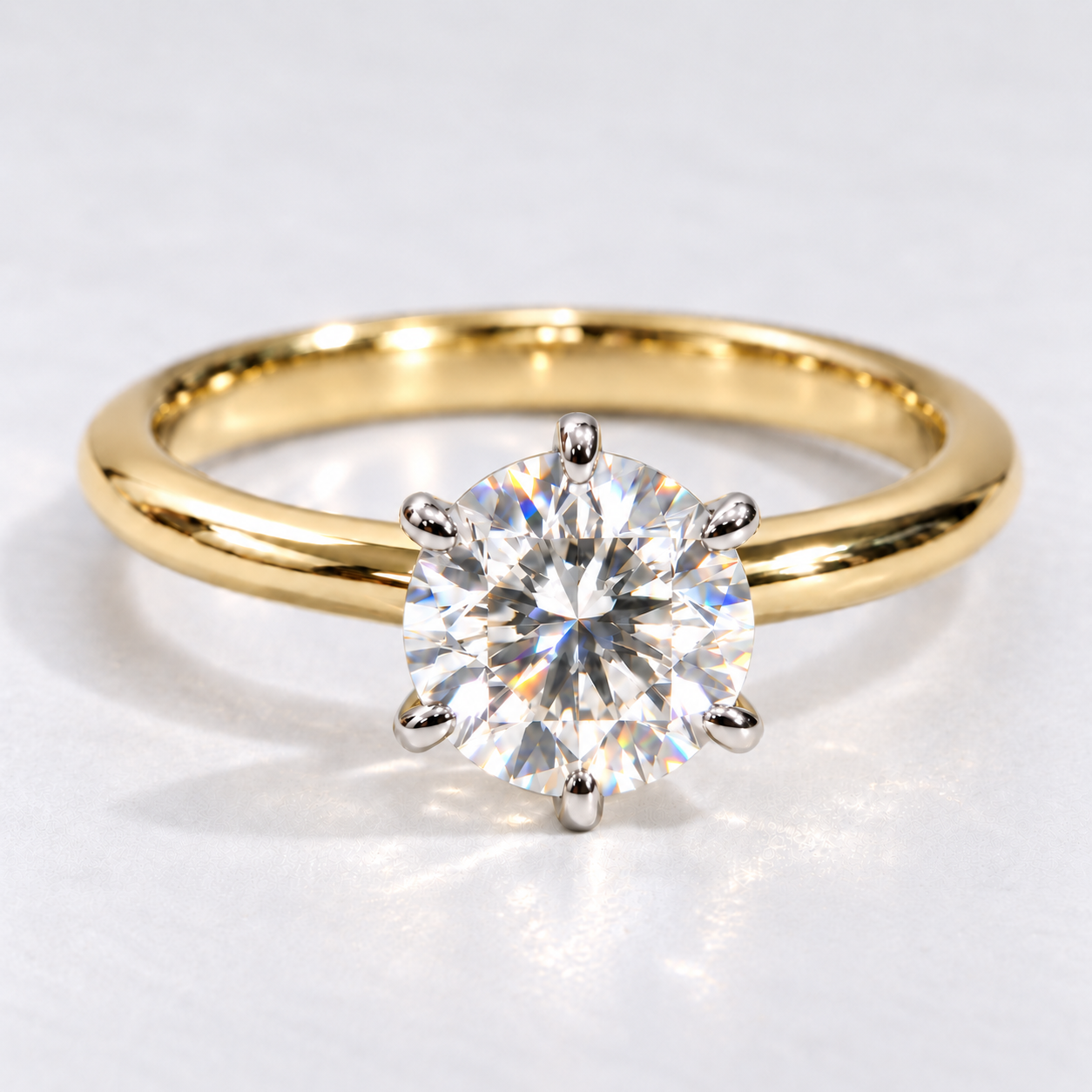 Original Empire 1,00 ct Natural Diamantring in Gelbgold - sofort verfügbar