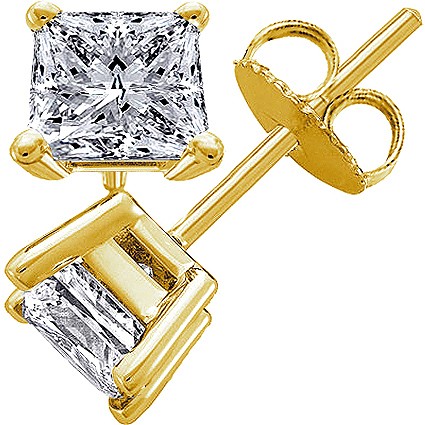 Original Empire 1,50 ct Diamantohrringe in Gelbgold