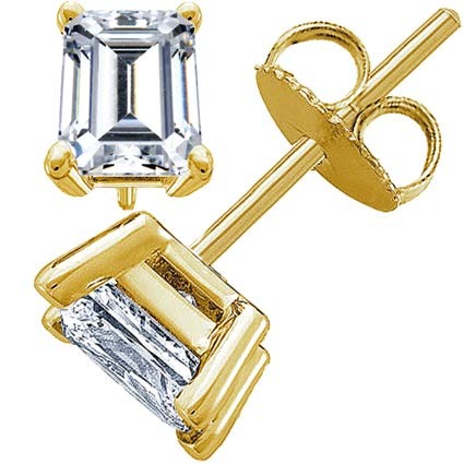 Original Empire 6,00 ct Diamantohrringe in Gelbgold