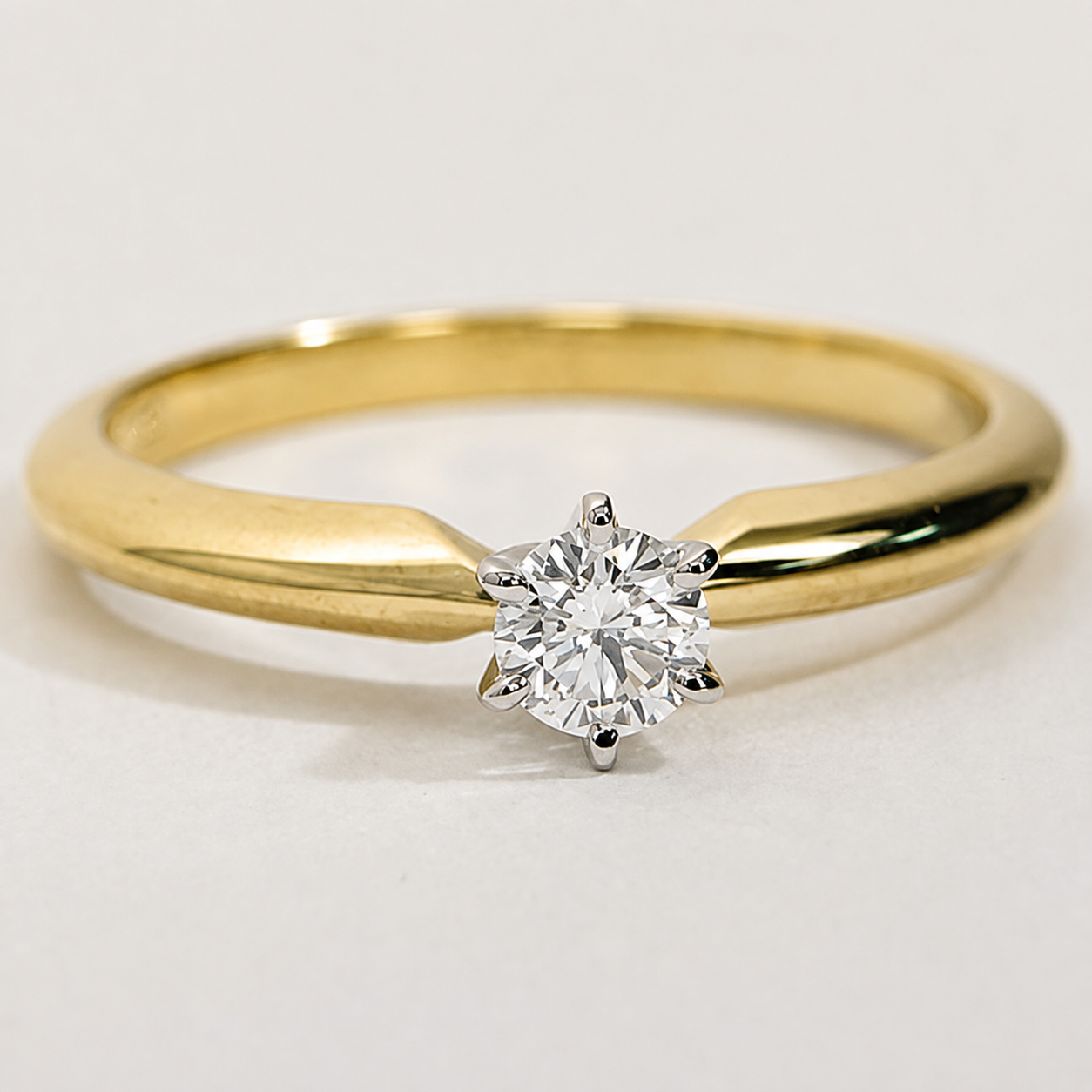 Original Empire 0,20 ct Lab-Grown Diamantring in Gelbgold - sofort verfügbar
