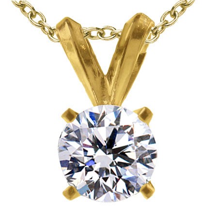 Original Empire 0,40 ct Diamant Anhänger in Gelbgold