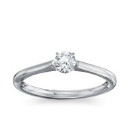The Great 1884 - 0,30 ct Natural Diamantring in Weissgold