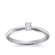 Original Empire 0,30 ct Natural Diamantring in Weissgold