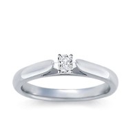 The Great 1884 - 0,20 ct Natural Diamantring in Weissgold