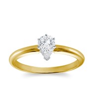 Original Empire 0,40 ct Natural Diamantring in Gelbgold