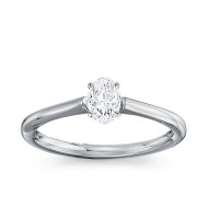 The Great 1884 - 0,40 ct Natural Diamantring in Weissgold