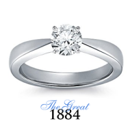 The Great 1884 - 0,70 ct Lab-Grown Diamantring in Weissgold