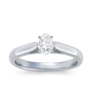 The Great 1884 - 0,70 ct Natural Diamantring in Weissgold