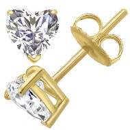 Original Empire 0,80 ct Natural Diamantohrringe in Gelbgold