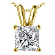 Original Empire 1,50 ct Lab-Grown Diamant Anhänger in Gelbgold