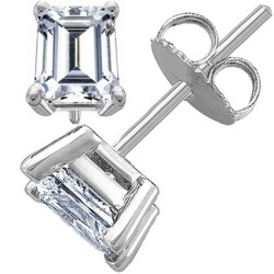 Original Empire 0,80 ct Diamantohrringe in Weissgold