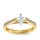The Queen Diamond - 0,20 ct Zentraldiamant + 0,48 ct Seitensteine Diamantring in Gelbgold