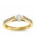 The Queen Diamond - 0,20 ct Zentraldiamant + 0,48 ct Seitensteine Diamantring in Gelbgold