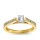 The Queen Diamond - 0,20 ct Zentraldiamant + 0,48 ct Seitensteine Diamantring in Gelbgold