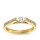 The Queen Diamond - 0,30 ct Zentraldiamant + 0,48 ct Seitensteine Diamantring in Gelbgold