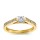 The Queen Diamond - 0,20 ct Zentraldiamant + 0,48 ct Seitensteine Diamantring in Gelbgold