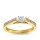 The Queen Diamond - 0,30 ct Zentraldiamant + 0,48 ct Seitensteine Diamantring in Gelbgold