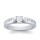 The Queen Diamond - 0,30 ct Zentraldiamant + 0,60 ct Seitensteine Diamantring in Weissgold