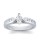 The Queen Diamond - 0,20 ct Zentraldiamant + 0,60 ct Seitensteine Diamantring in Weissgold