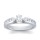 The Queen Diamond - 0,20 ct Zentraldiamant + 0,60 ct Seitensteine Diamantring in Weissgold