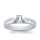The Queen Diamond - 0,20 ct Zentraldiamant + 0,60 ct Seitensteine Diamantring in Weissgold