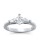 The Queen Diamond - 0,30 ct Zentraldiamant + 0,30 ct Seitensteine Diamantring in Weissgold