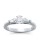 The Queen Diamond - 0,20 ct Zentraldiamant + 0,30 ct Seitensteine Diamantring in Weissgold