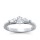 The Queen Diamond - 0,20 ct Zentraldiamant + 0,30 ct Seitensteine Diamantring in Weissgold