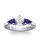 The Queen Diamond - 0,20 ct Zentraldiamant + 0,30 ct Seitensteine Saphir Diamantring in Weissgold