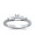 The Queen Diamond - 0,20 ct Zentraldiamant + 0,30 ct Seitensteine Diamantring in Weissgold