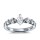 The Queen Diamond - 0,30 ct Zentraldiamant + 0,70 ct Seitensteine Diamantring in Weissgold