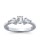 The Queen Diamond - 0,30 ct Zentraldiamant + 0,30 ct Seitensteine Diamantring in Weissgold