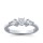 The Queen Diamond - 0,20 ct Zentraldiamant + 0,30 ct Seitensteine Diamantring in Weissgold