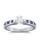 The Queen Diamond - 0,30 ct Zentraldiamant + 0,20 ct Seitensteine / 0,20 ct Saphir Diamantring in Weissgold