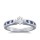The Queen Diamond - 0,20 ct Zentraldiamant + 0,20 ct Seitensteine / 0,20 ct Saphir Diamantring in Weissgold