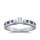 The Queen Diamond - 0,20 ct Zentraldiamant + 0,20 ct Seitensteine / 0,20 ct Saphir Diamantring in Weissgold