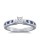 The Queen Diamond - 0,30 ct Zentraldiamant + 0,20 ct Seitensteine / 0,20 ct Saphir Diamantring in Weissgold