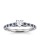 The Queen Diamond - 0,30 ct Zentraldiamant + 0,20 ct Seitensteine / 0,20 ct Saphir Diamantring in Weissgold