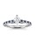 The Queen Diamond - 0,20 ct Zentraldiamant + 0,20 ct Seitensteine / 0,20 ct Saphir Diamantring in Weissgold