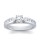 The Queen Diamond - 0,30 ct Zentraldiamant + 0,60 ct Seitensteine Diamantring in Weissgold
