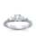 The Queen Diamond - 0,40 ct Zentraldiamant + 0,30 ct Seitensteine Diamantring in Weissgold